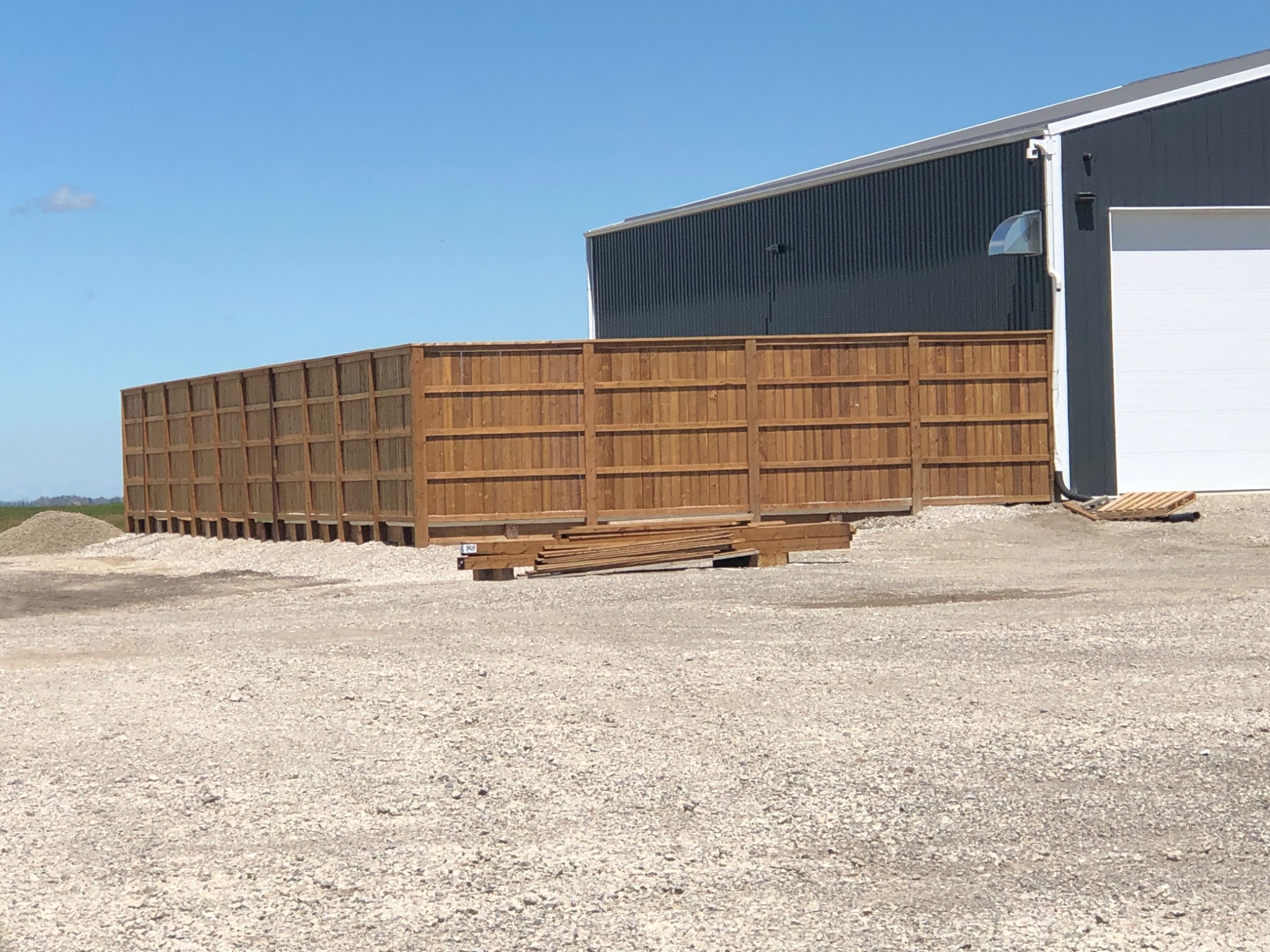 Front corner fence view
