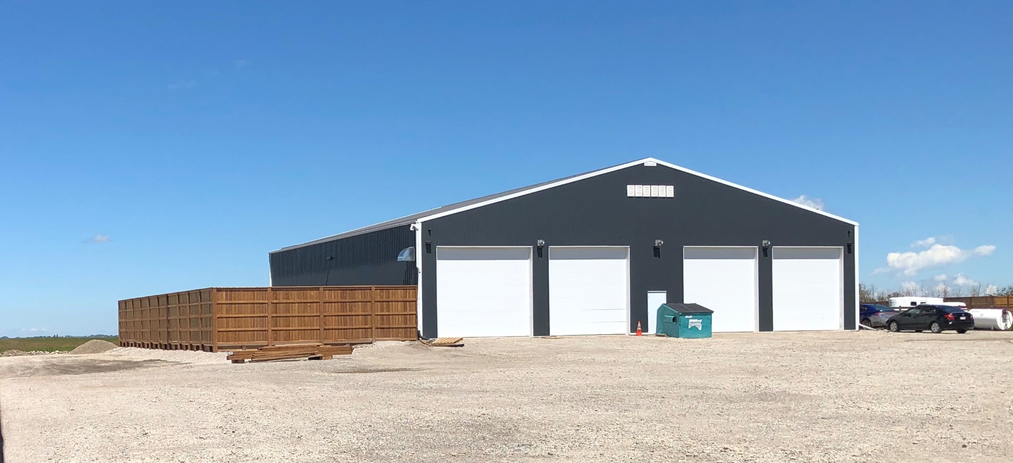 Langdon commercial garage privacy fence project thumbnail