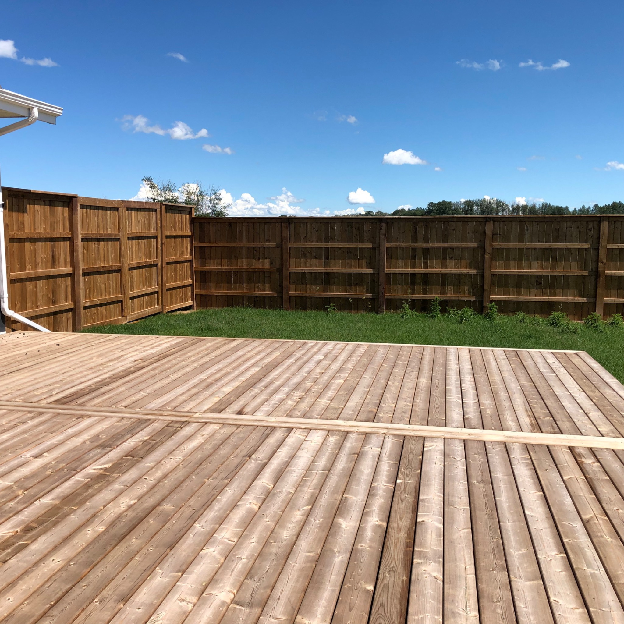 Langdon backyard fence and patio project thumbnail